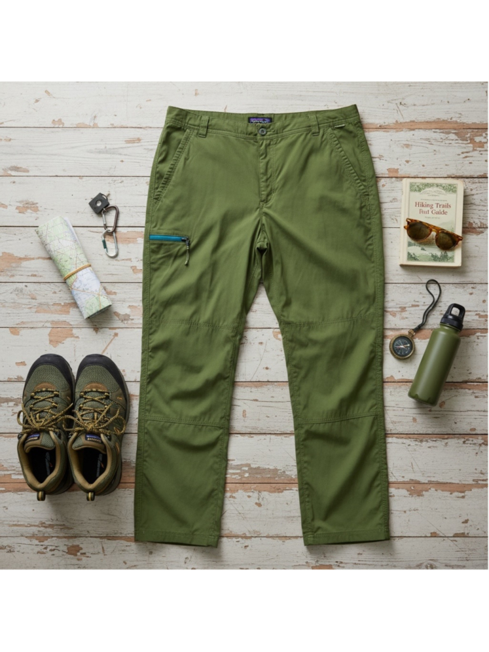 REI Co-op Women's 18W Green Hiking Trail Pants # OO